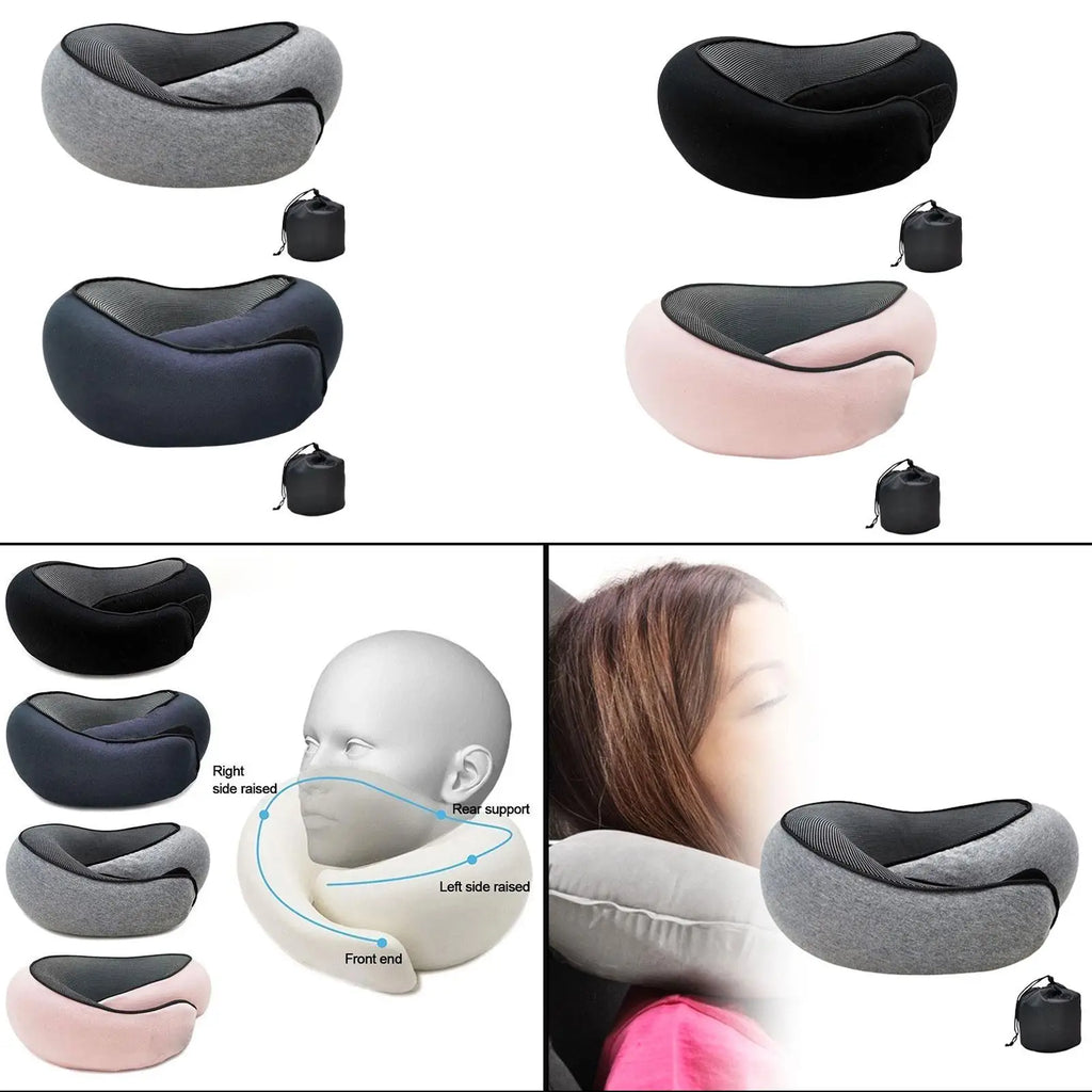Travel Pillow Adjustable Soft Plane Accessories Comfortable Foldable Memory Foam