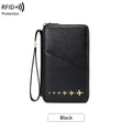 New Family Passport Holder Wallet RFID Blocking Travel Document Storage Bag Women Men Multifunctional PU Leather Passport Wallet