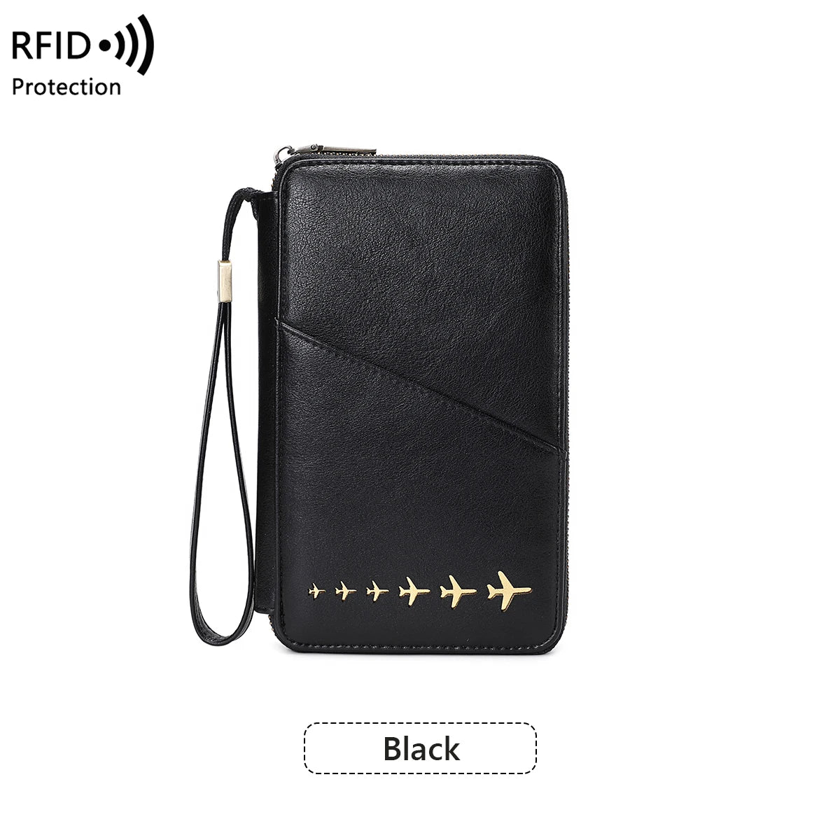 New Family Passport Holder Wallet RFID Blocking Travel Document Storage Bag Women Men Multifunctional PU Leather Passport Wallet