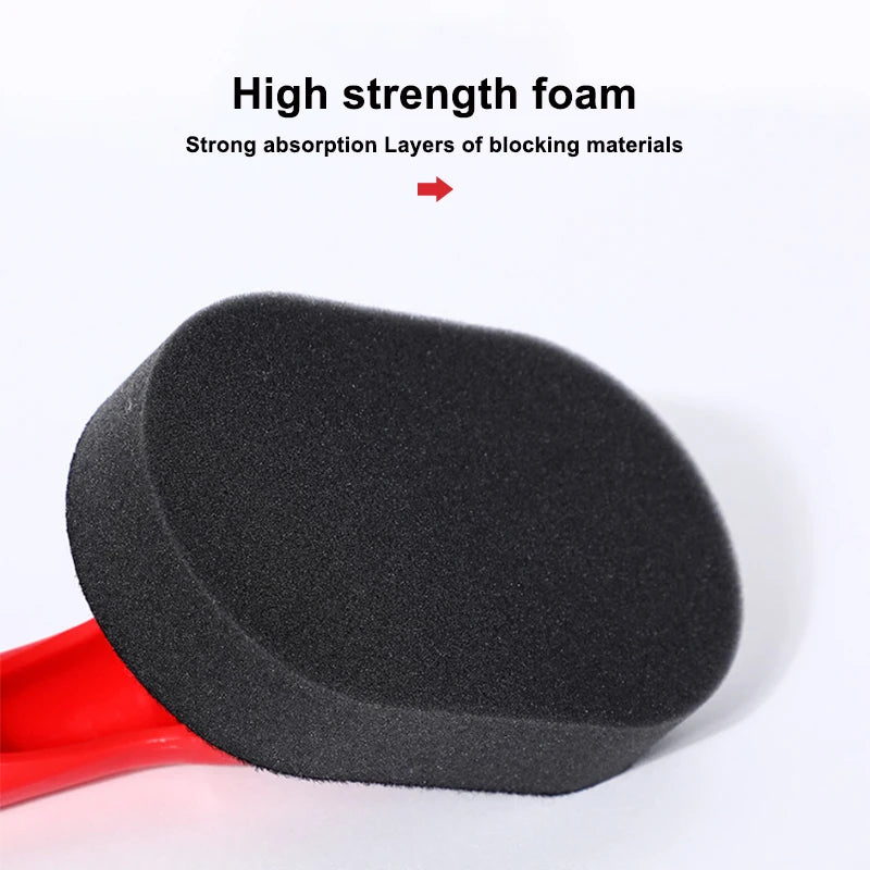 SEAMETAL Car Tires Waxing Polishing Sponge With Handle Car Tire Tyre Wheel Rim Trim Contour Detailing Dressing Shine Pad Sponges