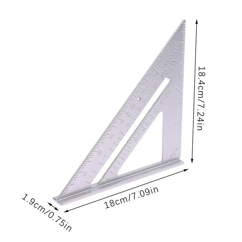 Triangle Rule 90 Degree Thickening Angle Rule Stainless Steel Carpenter Measurement Square Ruler Woodworking Triangle Ruler