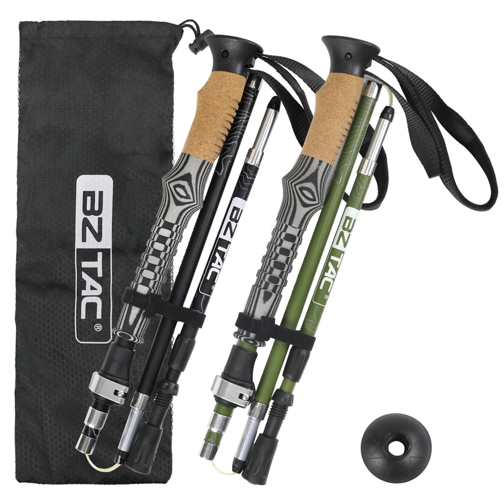 The New Foldable Trekking Pole Is Portable, Easy to Store, Freely Adjustable in Length, Sturdy, Stable, Non-Slip, Shock-Absorbing, and Has Strong Load-Bearing Capacity. It Is a Great Helper for Outdoor Climbing, Hiking, and T