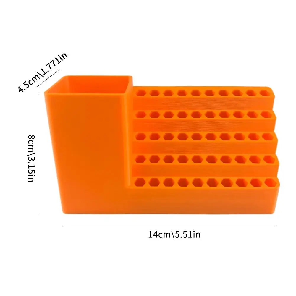 25/50 Hole Hex Screwdriver Bit Storage Box,1/4 Inch Impact Driver Bit Holder Organizer, Durable Tool Box for DIY & Workshop