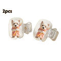 2pcs Cute West Highland Terrier Portable Dustproof Odorless Pattern Print Toothbrush Case for Travel with Ventilation Holes Gift