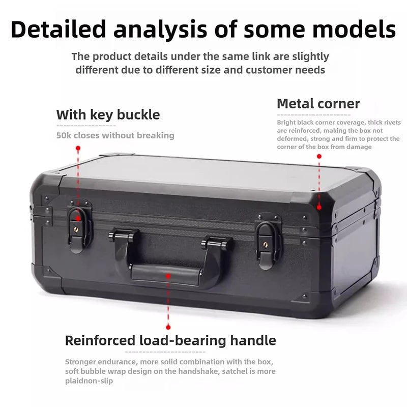 Multifunctional Tools Suitcase Aluminum Toolbox Parts Tool Case with Lock Electrician Accessories Tool Organizer Box for Workers