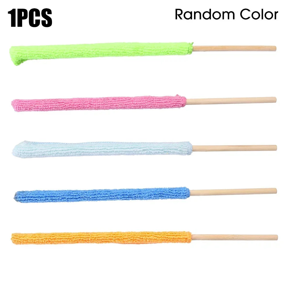 Microfiber Car Detail Cleaning Brush Long Handle Air Conditioner Blind Narrow Dust Collector Stick Auto Wash Cloth Brushes Tools