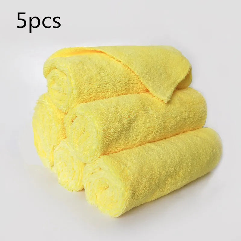 5pcs Car Wash Microfiber Towel Car Cleaning Drying Cloth Car Care Cloth Microfiber Towel Car Microfiber Cloth Car accessory