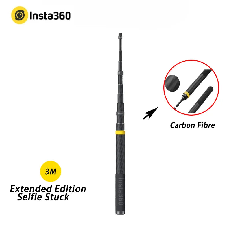 X5 Insta360 3m 9.8ft Extended Edition Selfie Stick for X4, X3, ONE RS, ONE X2, ONE R, ONE X, ONE Action Camera