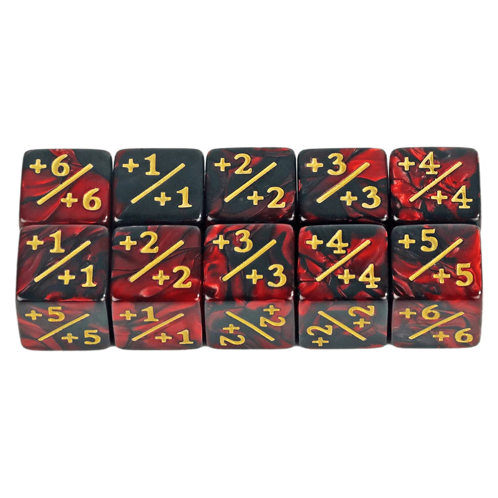 10 Pieces Dice Counters Token Dice, D6 Dice Compatible with Card Game Accessories
