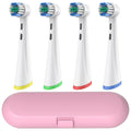Toothbrush Travel Container & Rotating Replacement Brush Heads Compatible with Oral B iO 2/3/4/5/6/7/8/9/10 Electric Toothbrush