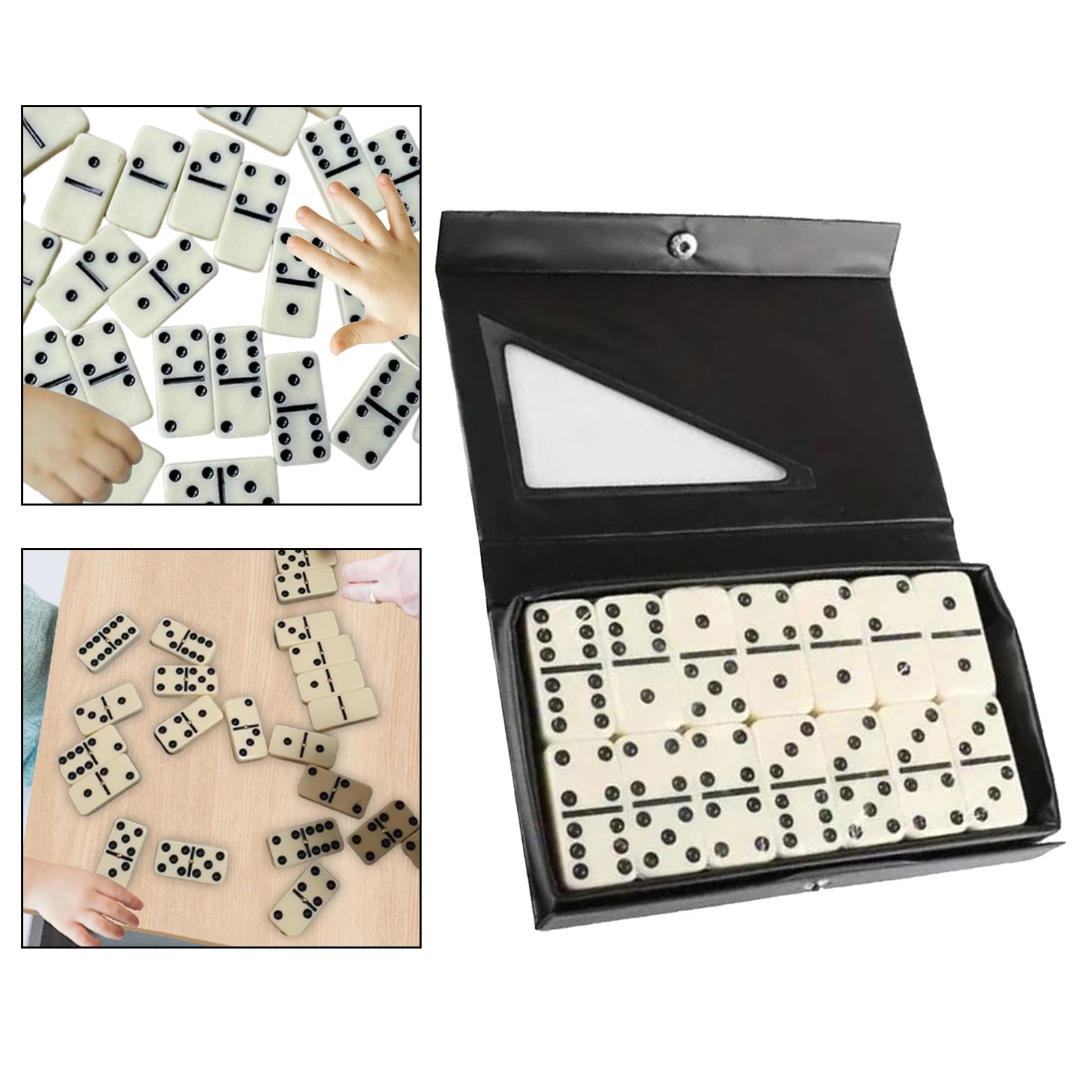 14PCS Double Six Domino Set Entertainment Leisure Travel Fun Table Game Domino Toy Children's Puzzle Toy Gift