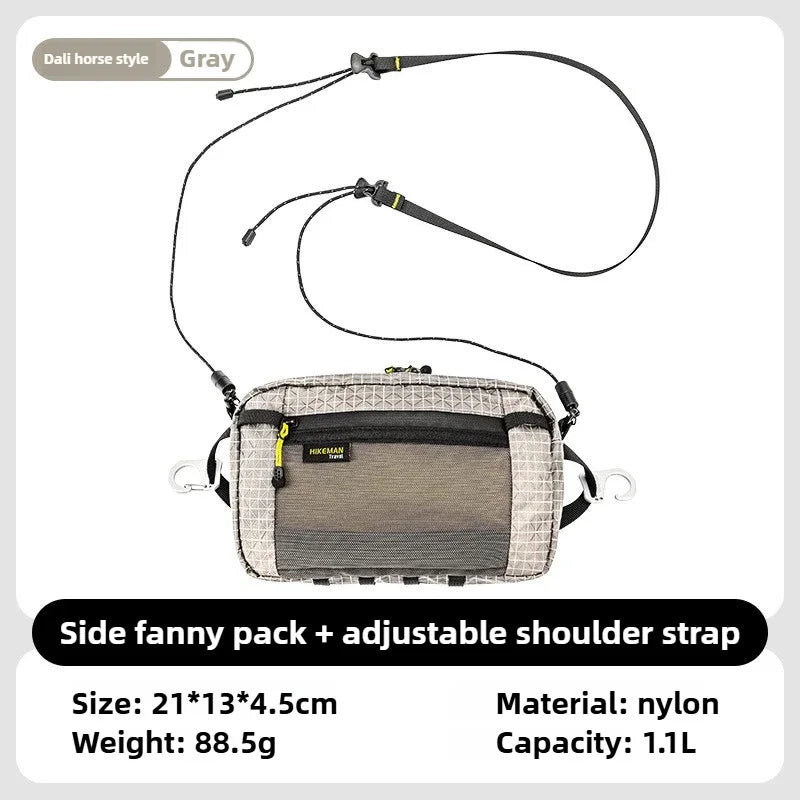 Dyneema Tactical UHMWPE Fanny Pack Waterproof UltraLight 1.1L Multi Pocket for Cycling Running Hiking Camping Outdoor Sports