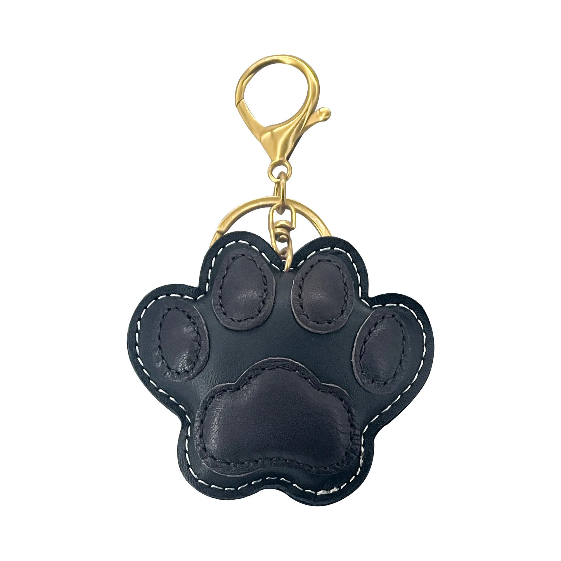 New Cute Cat Paw Key Ring Cow Leather Handbag Pendant Trendy Luggage Bag Accessories cat Footprint For Women and Men