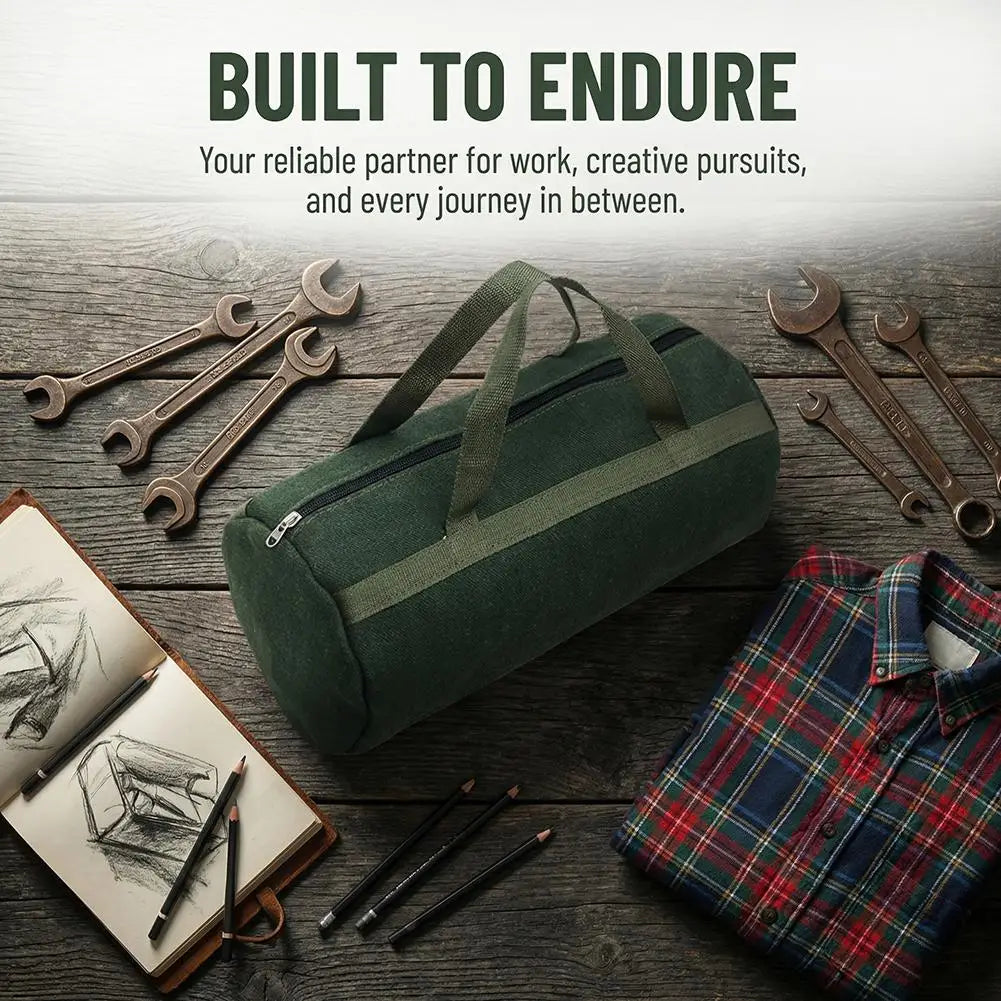 Tool Tote with Handle Easy to Carry Pouch Canvas Tool Bag Handbag Electrician Screwdrivers Storage Bags Handbags