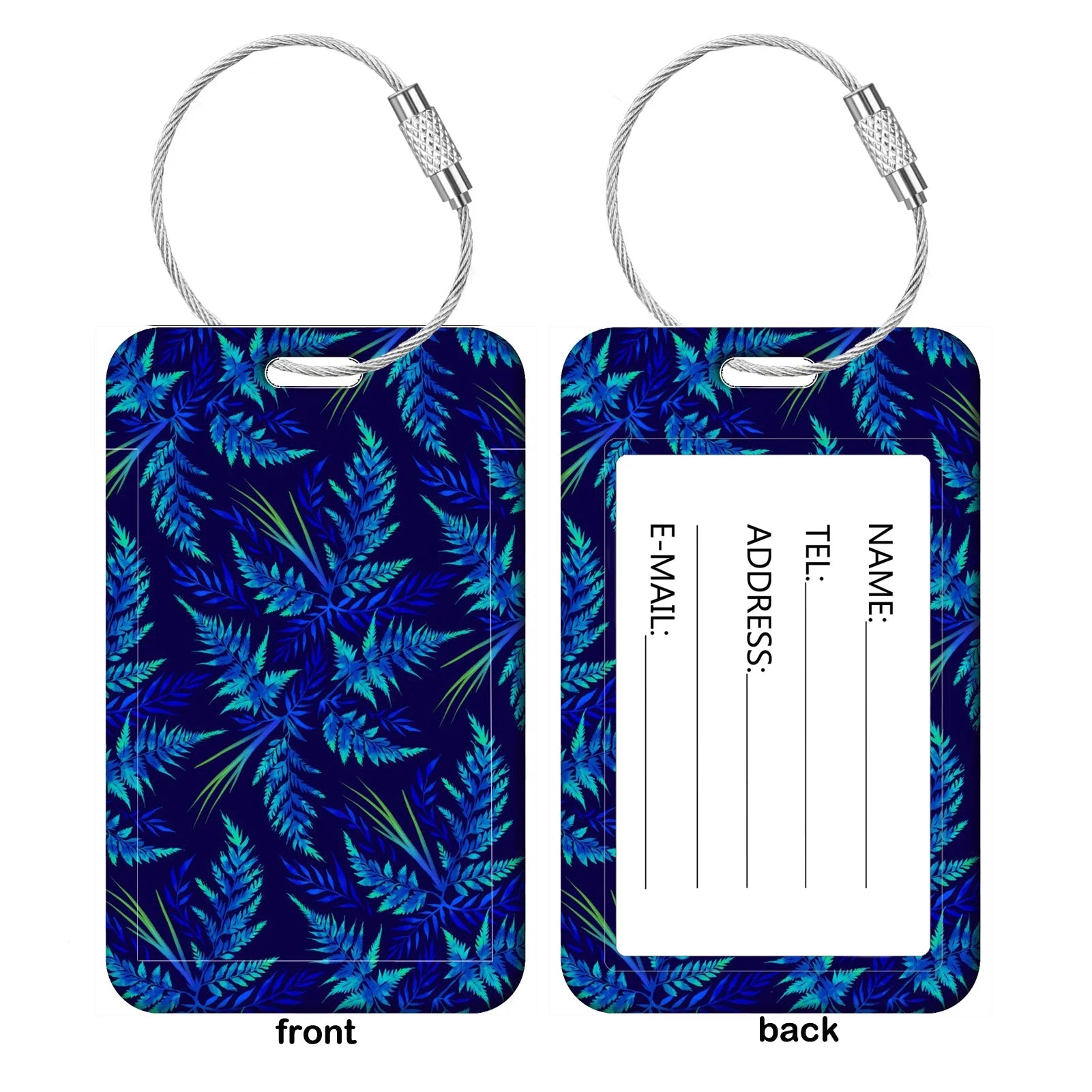 Interesting Plant Pattern Baggage Tag Women Suitcase Backpack Anti-Lost Listing ID Card Holder Fashion Luggage Accessories Gifts
