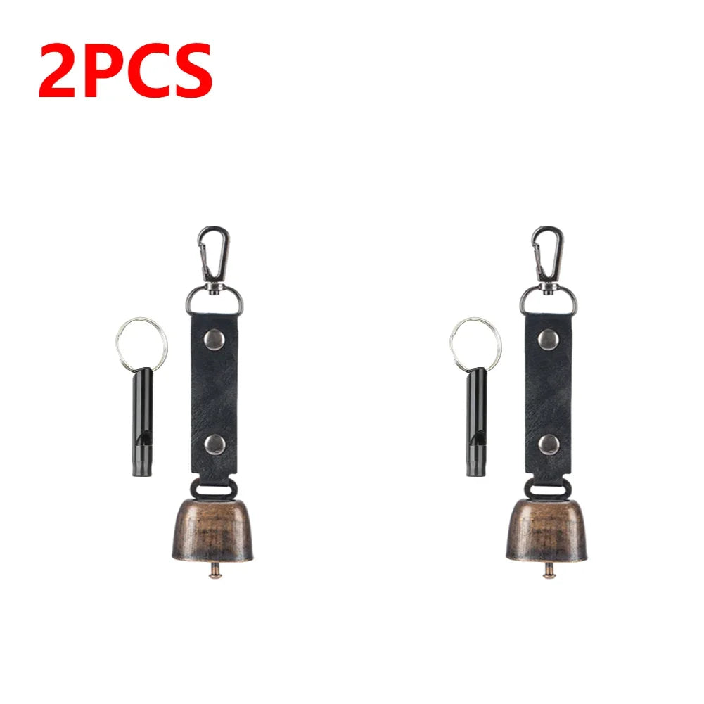 1-5PCS Loud Bear Bell with Emergency Whistle Set with Magnetic Silencer Bear Repelling Bell Hanging Bear Bell for Bear Deterrent