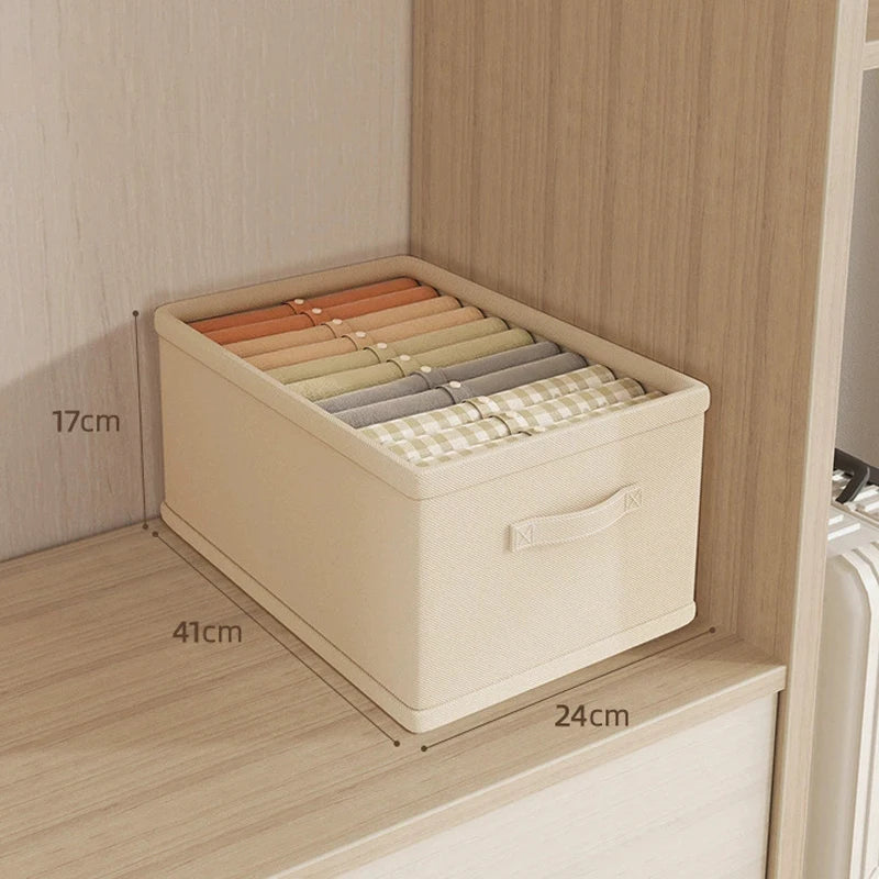 Clothes Organizer Trousers Clothes Jeans Storage Box Underwear Bra Socks Artifact Compartment Box Wardrobe Clothes Organizer