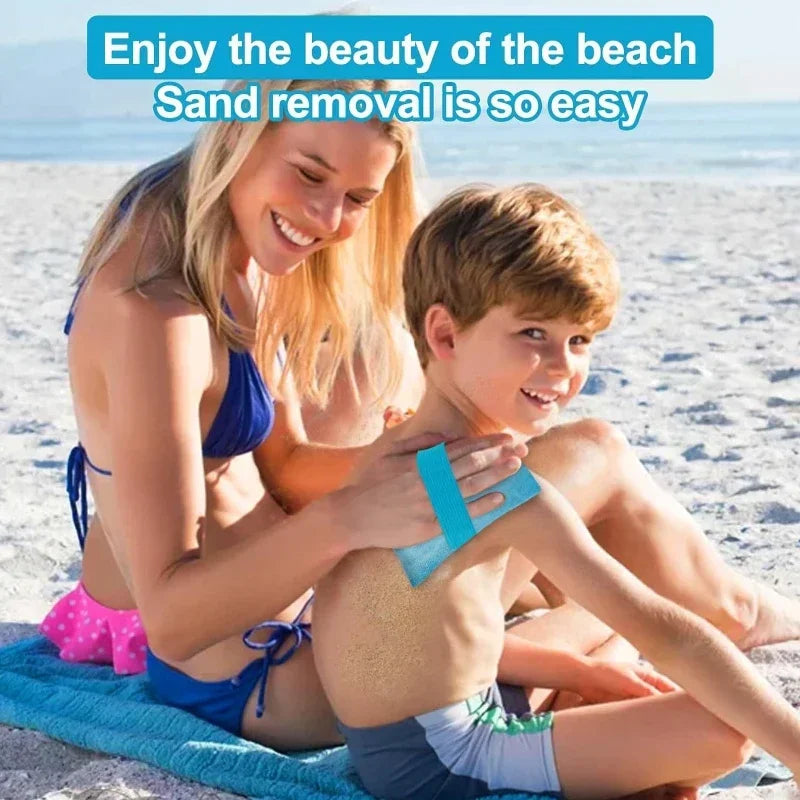 1PC Beach Holiday Camping Sand Removal Bag Powder Bag Sand Removal Brush Camping Holiday Beach Sunbathing Supplies