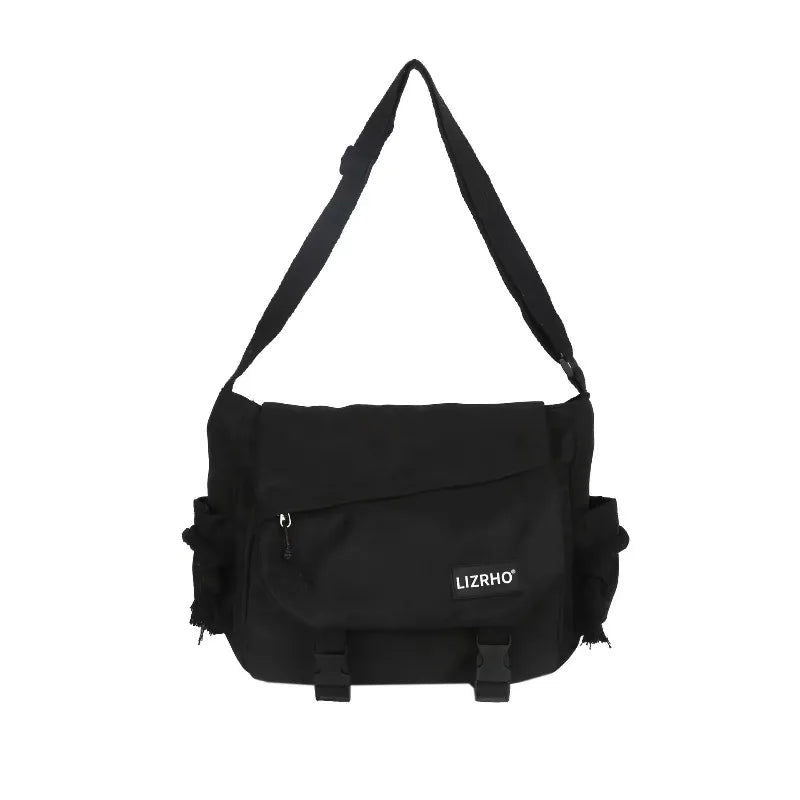 Women Nylon Handheld Shoulder Messenger Bag Versatile Large Capacity Crossbody Bag Retro Work Travel Postman Bag Youth Schoolbag