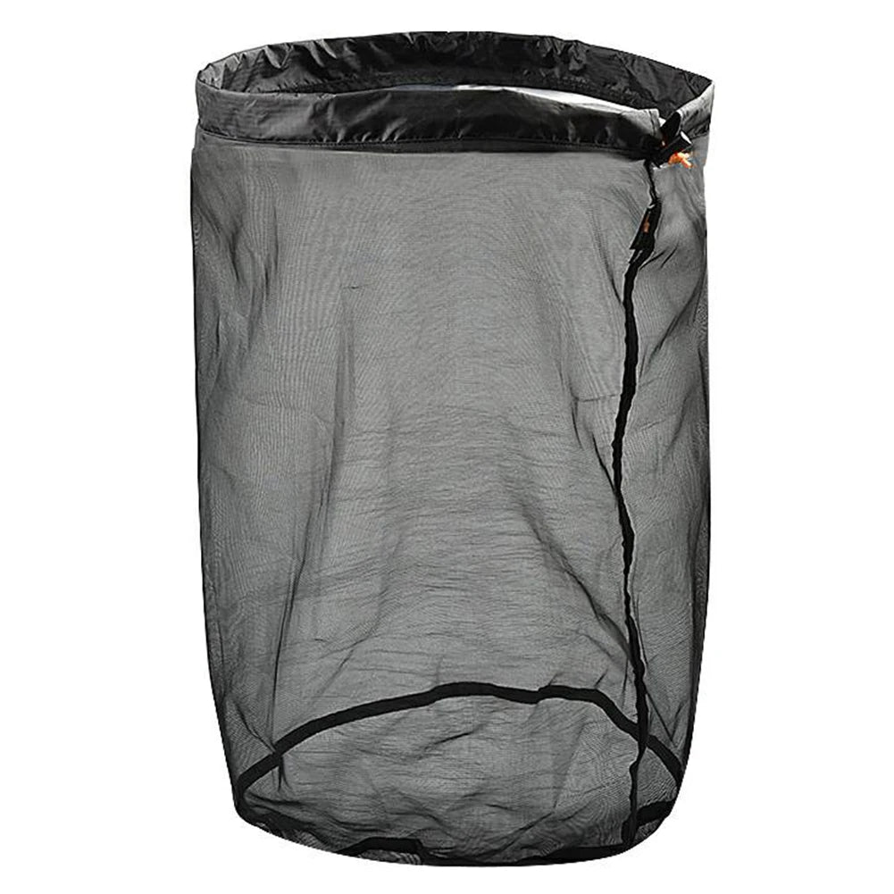 Outdoor Ultralight Mesh Storage Bag Breathable For Sports Camping Drawstring Storage Pack Hiking Travel Tools Compression Bags