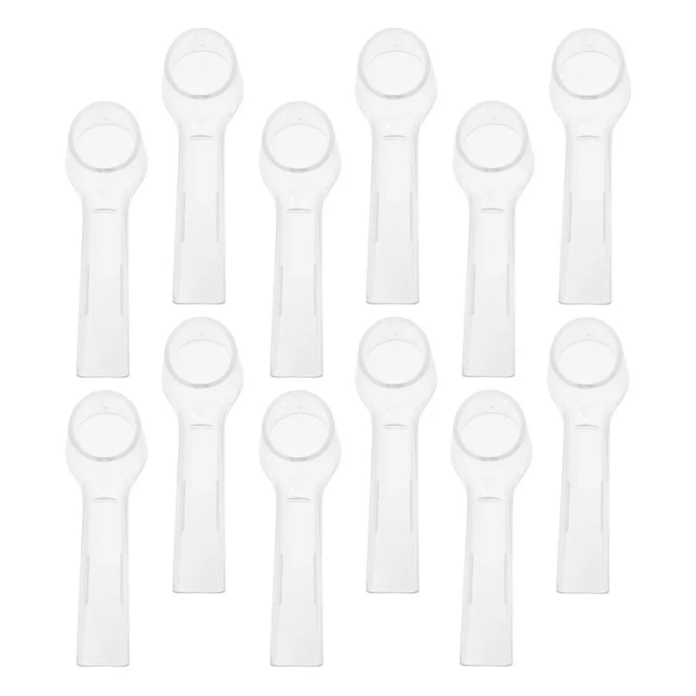 12Pcs Electric Toothbrush Head Covers ABS Travel Toothbrush Protective Caps Dustproof Hygienic Portable Brush Shield for Family