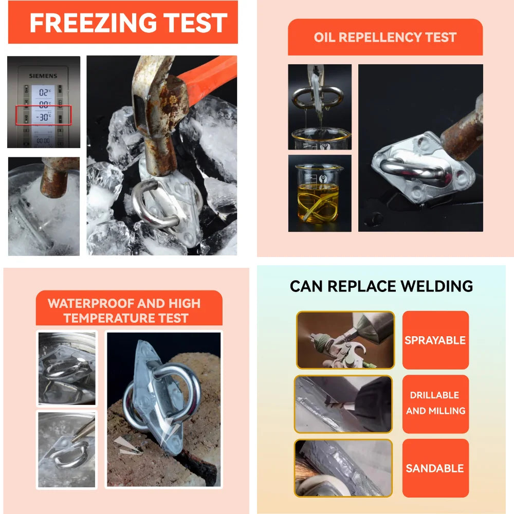BIGLU Metal Repair Glue High Strength AB Casting Adhesive Cold Welding Heat Resistance Magic Sealant Industrial Repair Agent