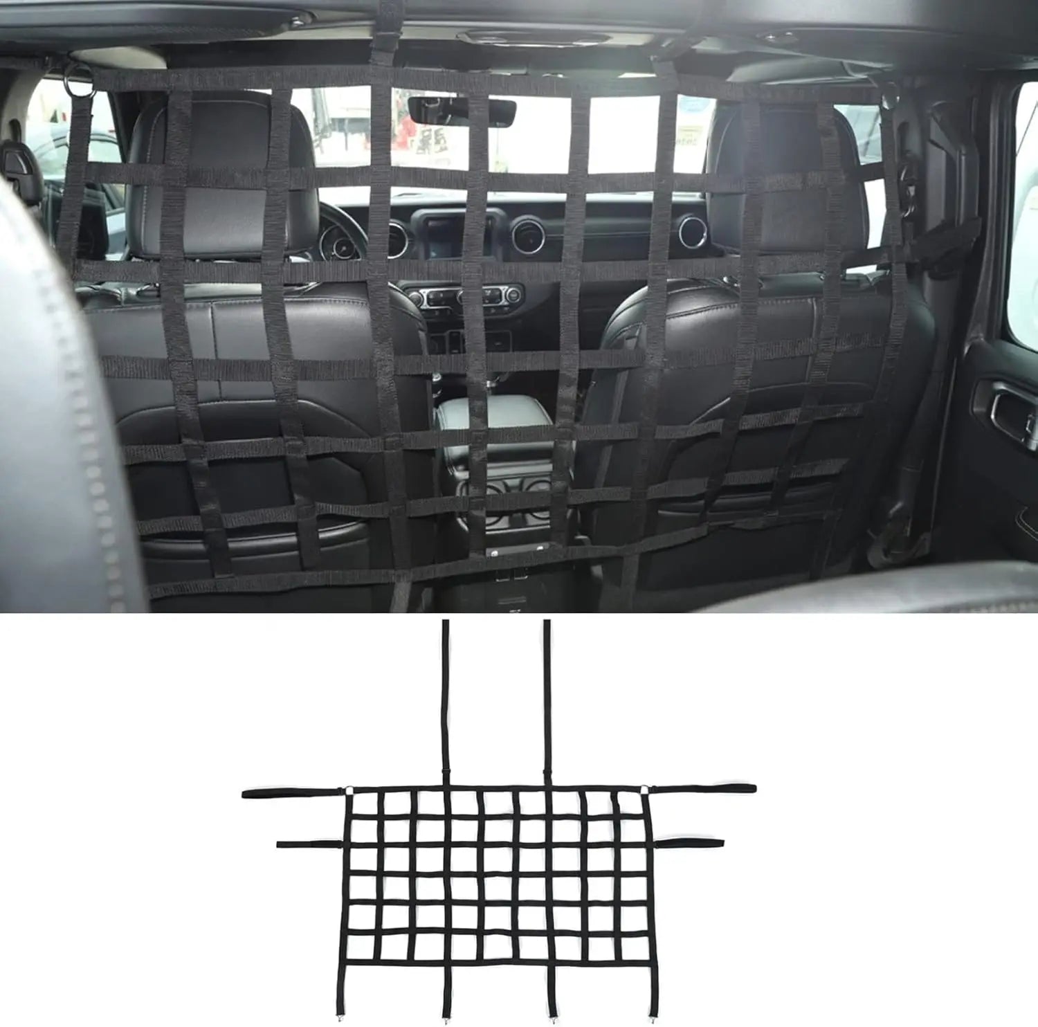 1x Car Roof Net Hammock Mesh Cargo Rooftop Netting Heavy Duty for TJ YJ JK JKU JL JLU JT 1987-2024 for Suzuki Jimny  JB74 19-23