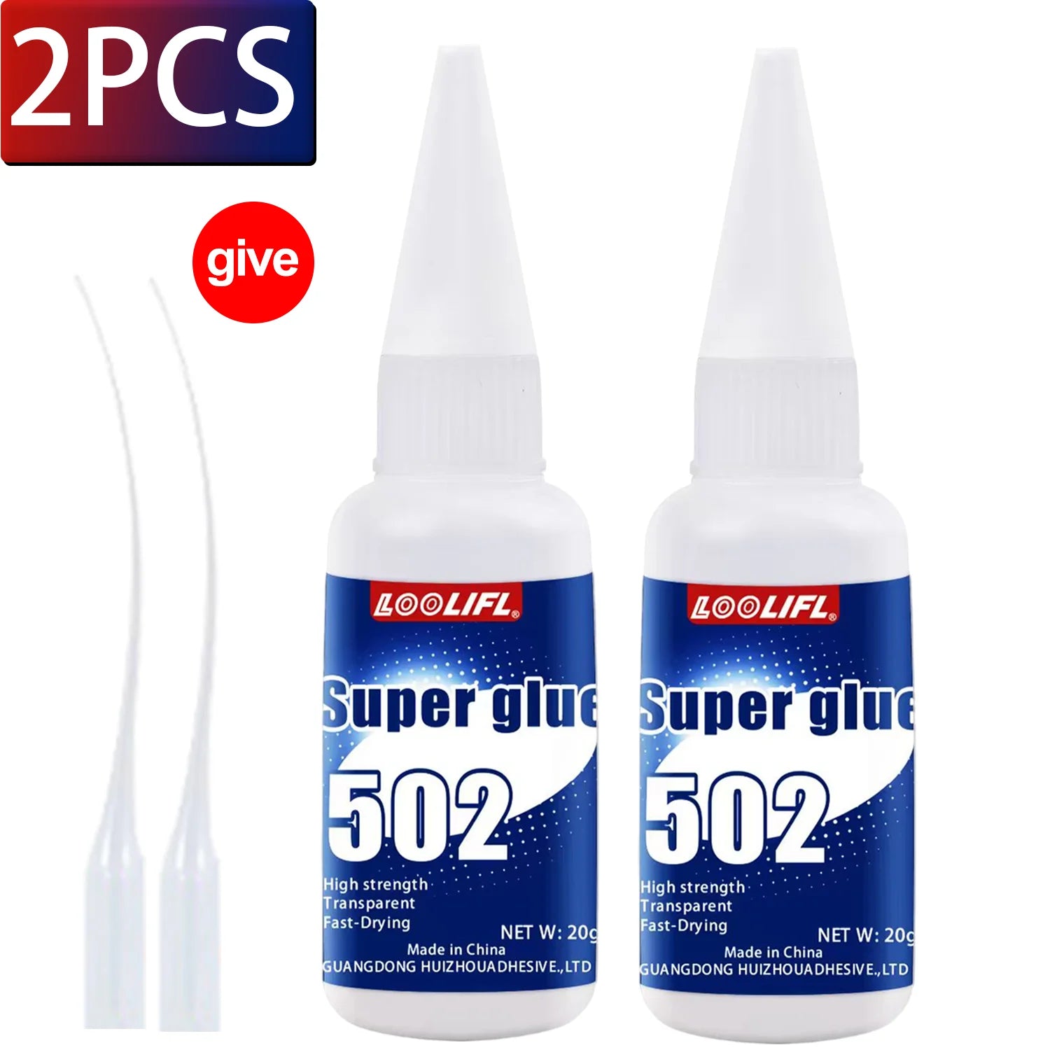 1-10Pcs Loolifl 502 Super Glue Cyanoacrylate Quick Dry Instant Strong Bond Adhesive for Home Office Industrial Repair Materials