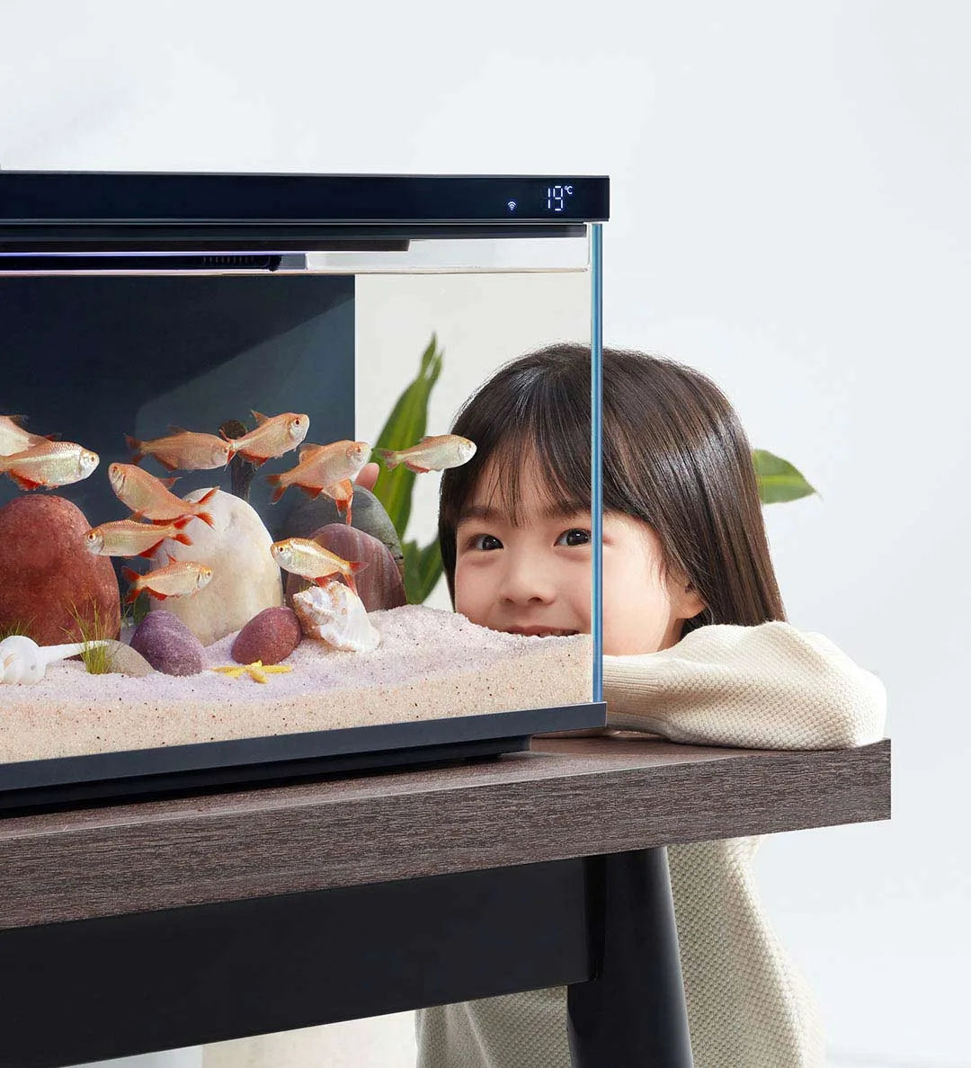 Xiaomi Mijia Smart Fish Tank Work With Mijia APP Mobile Controlled Remote Feeding Smart Lighting System Light Aquarium 20L-CN