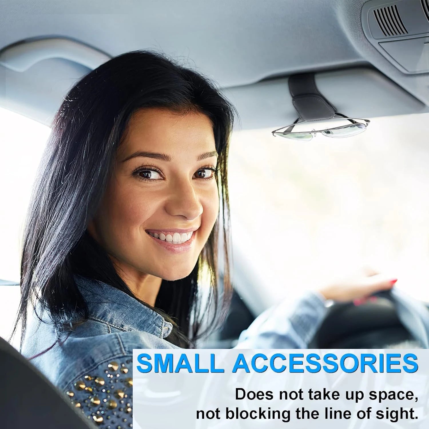 Car Sunglass Holder for Car Visor Sunglasses Clip Magnetic Leather Glasses Eyeglass Holder Truck Car Accessories for Women Men
