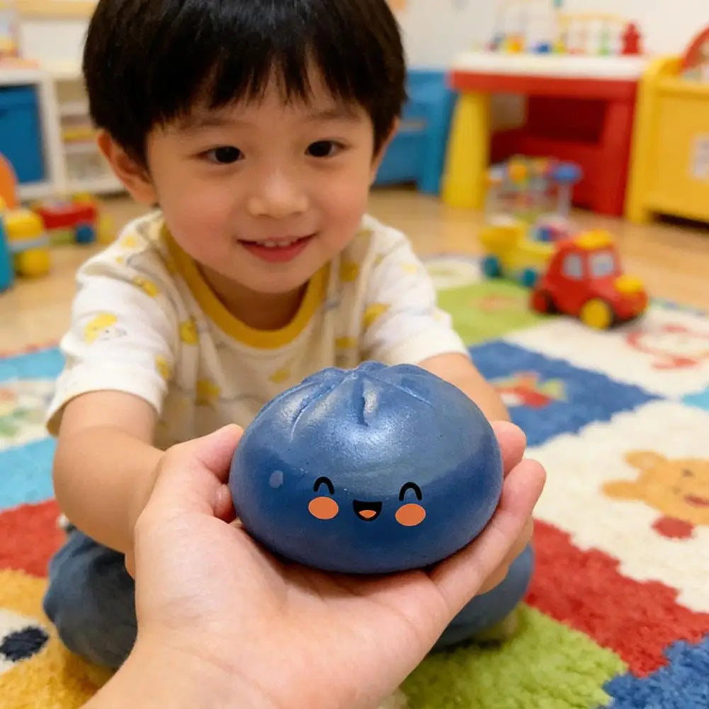 Glitter Dumpling Squishes Stress Balls 2026 Viral Fidget Toy Colorful Simulation Steamed Bun Decompression Toy for Anxiety
