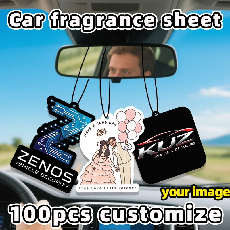 100pcs Customized Car Air Freshener Free Design Car Accessories Aromatherapy Any Shape Any Picture Can Be Customized Advertising