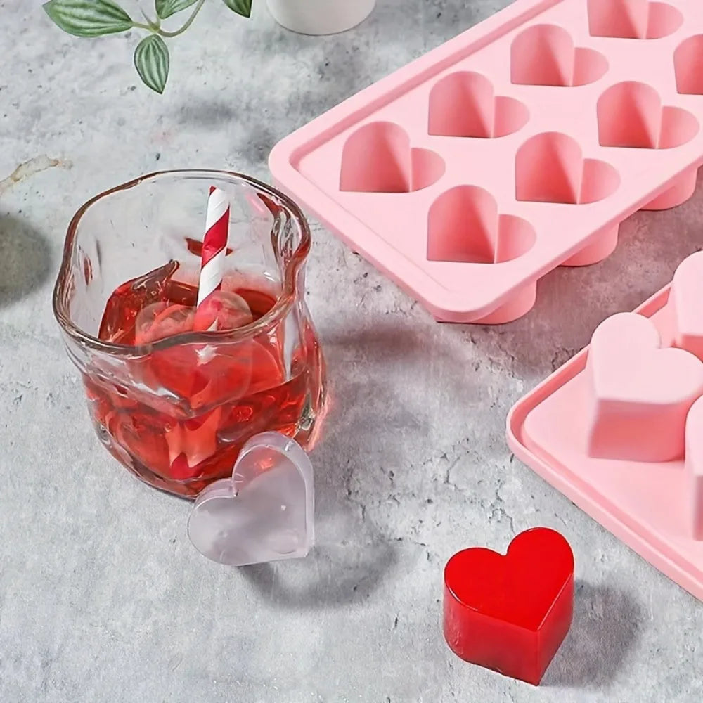 1pcs Heart-shaped Ice Cube Mold Multifunctional for Pudding Candy Whiskey Kitchen Accessaries Party Supplies Valentine's Day