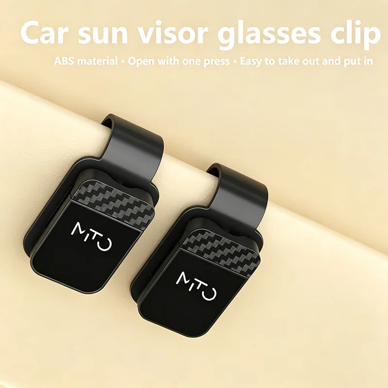 Car Sunglasses Clip Sun Visor Glasses Holder Card Ticket Holder Stable Storage Clips Eyeglasses For Alfa Romeo MITO Car Interior
