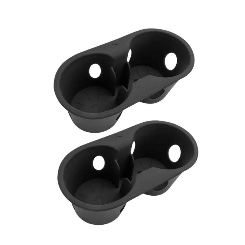 For Tesla Model Y/YL Flexible Silicone Car Cup Holder Liner Anti Slip Leakproof Dual Cup Storage Tray For Vehicle Center Console