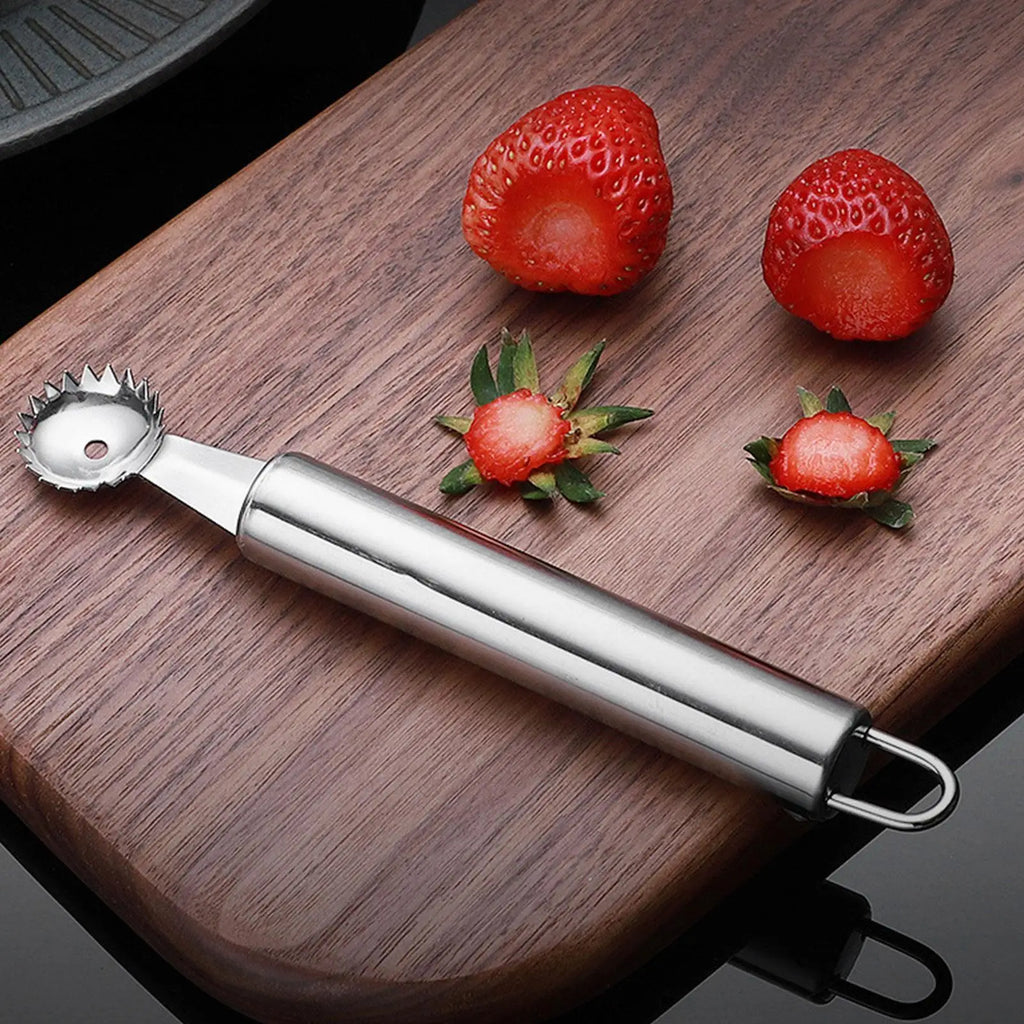 Tomato Corer Remover Strawberry Stem Remover Tool Portable Stainless Steel Tomato Stem Remover Vegetable Fruit Stem Remover