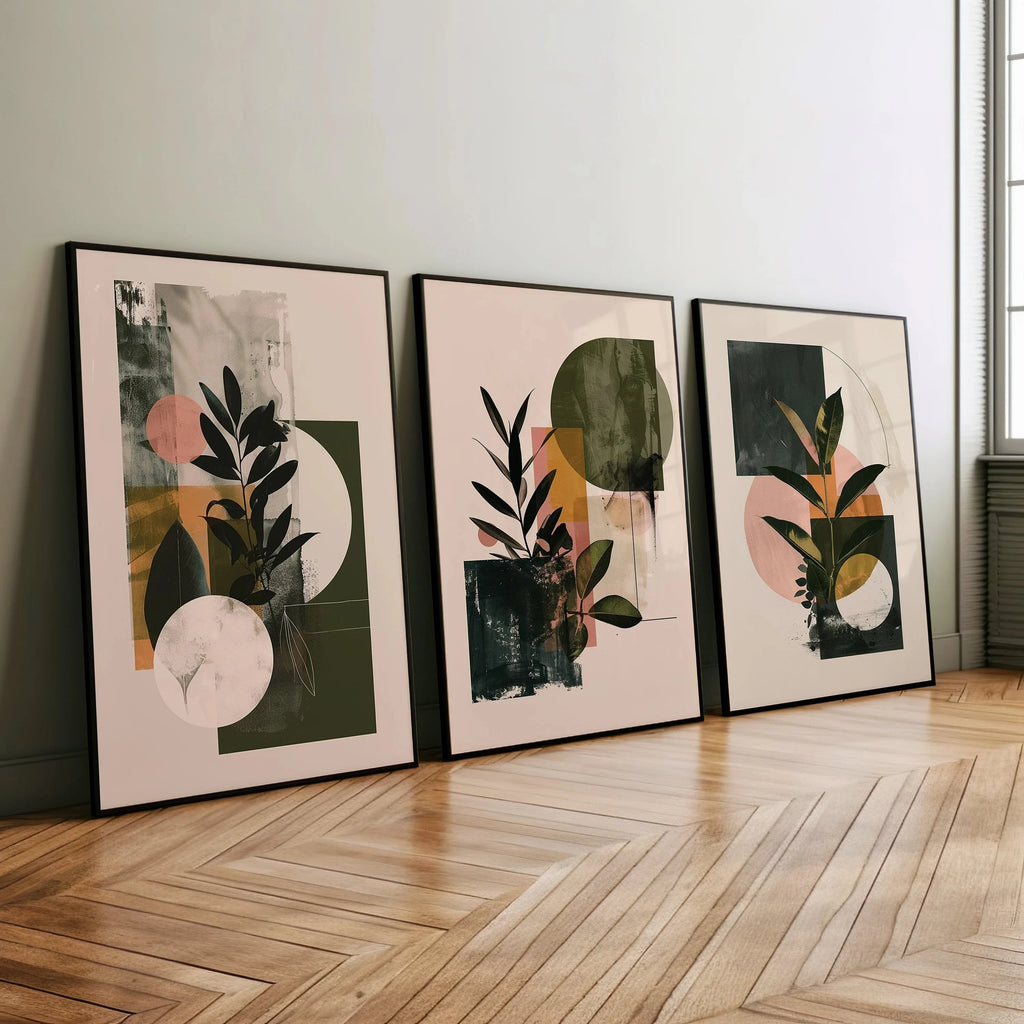 Bohemian Abstract Floral Canvas Printing Spring Wildflower Plant Wall Art Posters for Modern Living Room Bedroom Home Decor