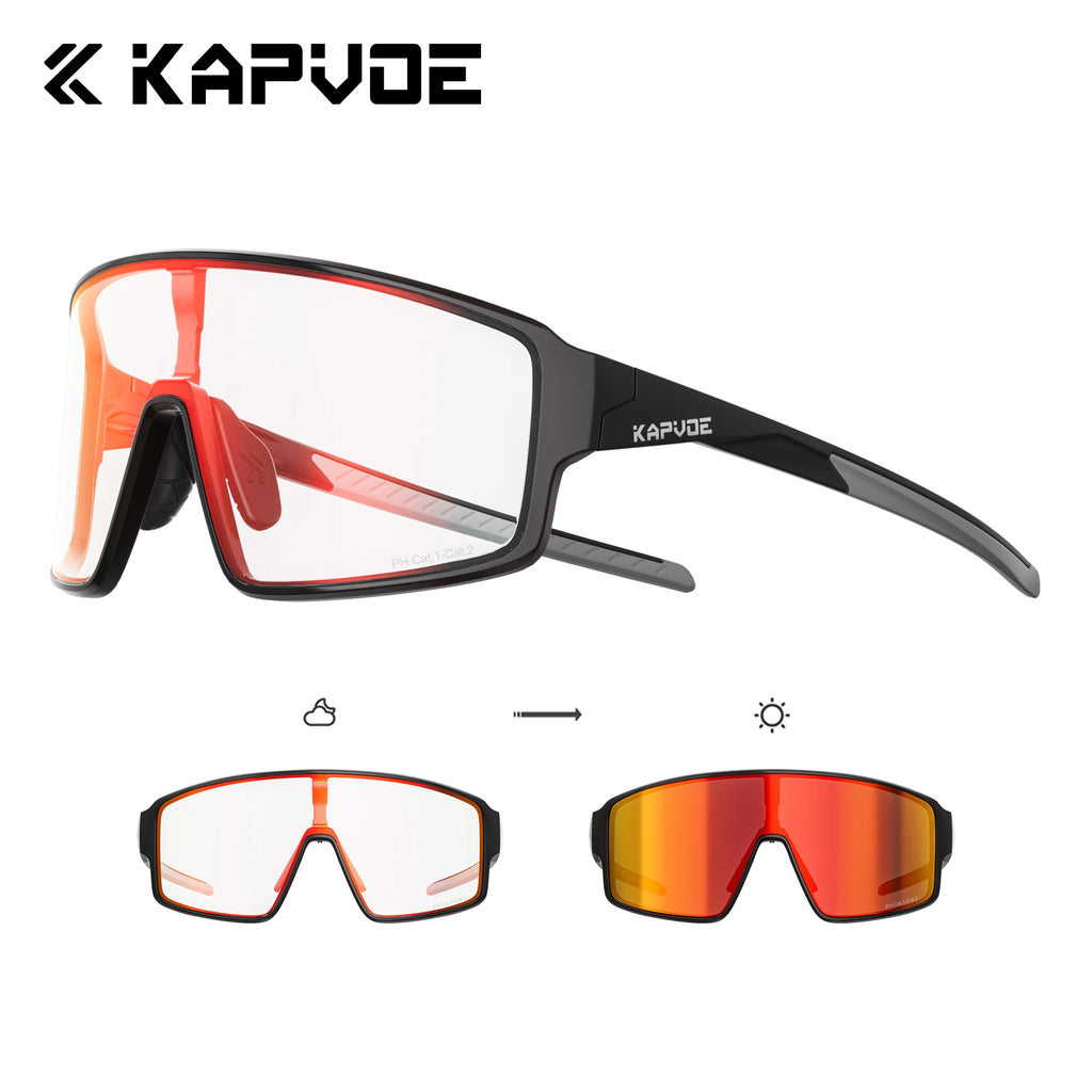 KAPVOE New Hiking Eyewear Cycling Sunglasses Men UV400 Sports MTB Outdoor Goggles Bicycle UV400 Women Running Windproof Glasses