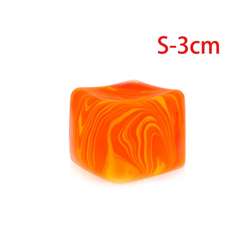 1/4PCS Flow Pattern Square Maltose Pinch Music Release Slow Rebound Release Pressure Colorful Decompression Party Favors