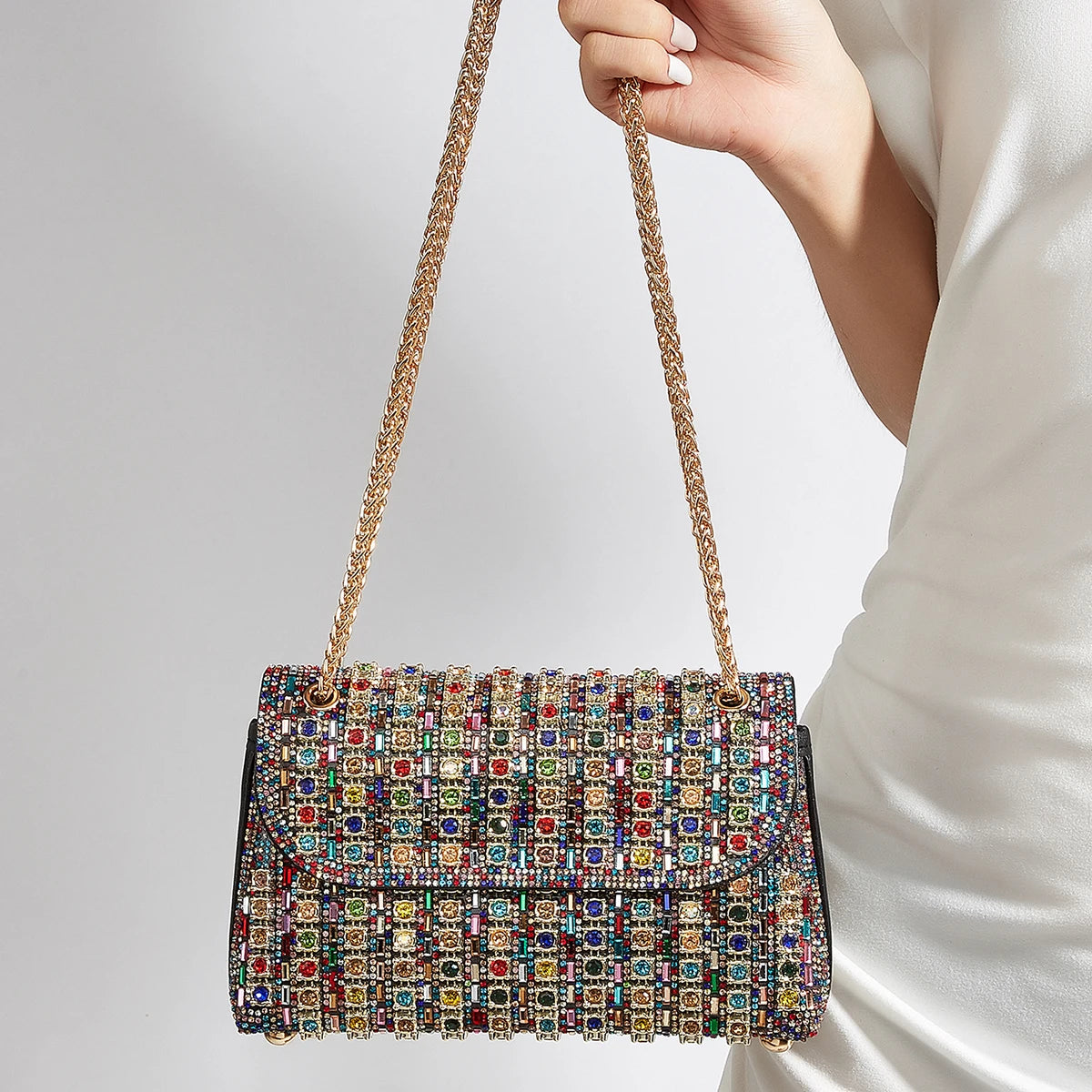 Women's Evening Bags, Clutch Bags, Shiny, Dazzling, Charming, Elegant, Exquisite, and Understatedly Luxurious Evening Bags Suitable for Parties, Weddings, Balls, Dinner Parties/Banquets, and Can Be Paired with Wedding Dresses