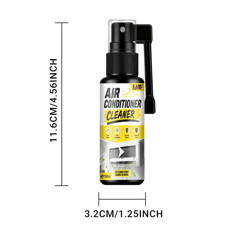 Portable Dual Spray 50ml Mode Car Air Conditioner Cleaner Auto Air Vent Deep Cleaning Foam Mildew Odor Remover