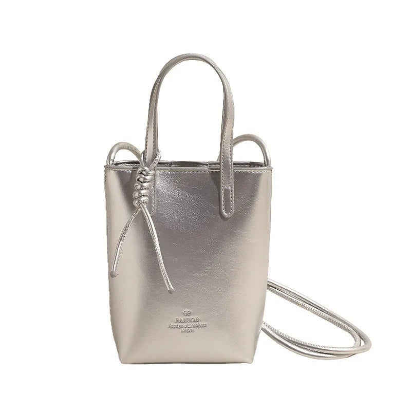 Korean version of niche fashion mobile phone bag women's  spring and summer new simple and versatile small square bag foreign st