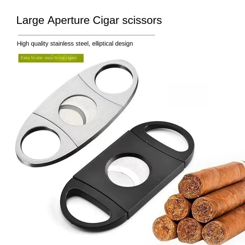 2026 New Stainless Steel Cigar Cutter Pocket Zigarren Double Blades Smoking Cutting Accessories Tool Wholesale Factory