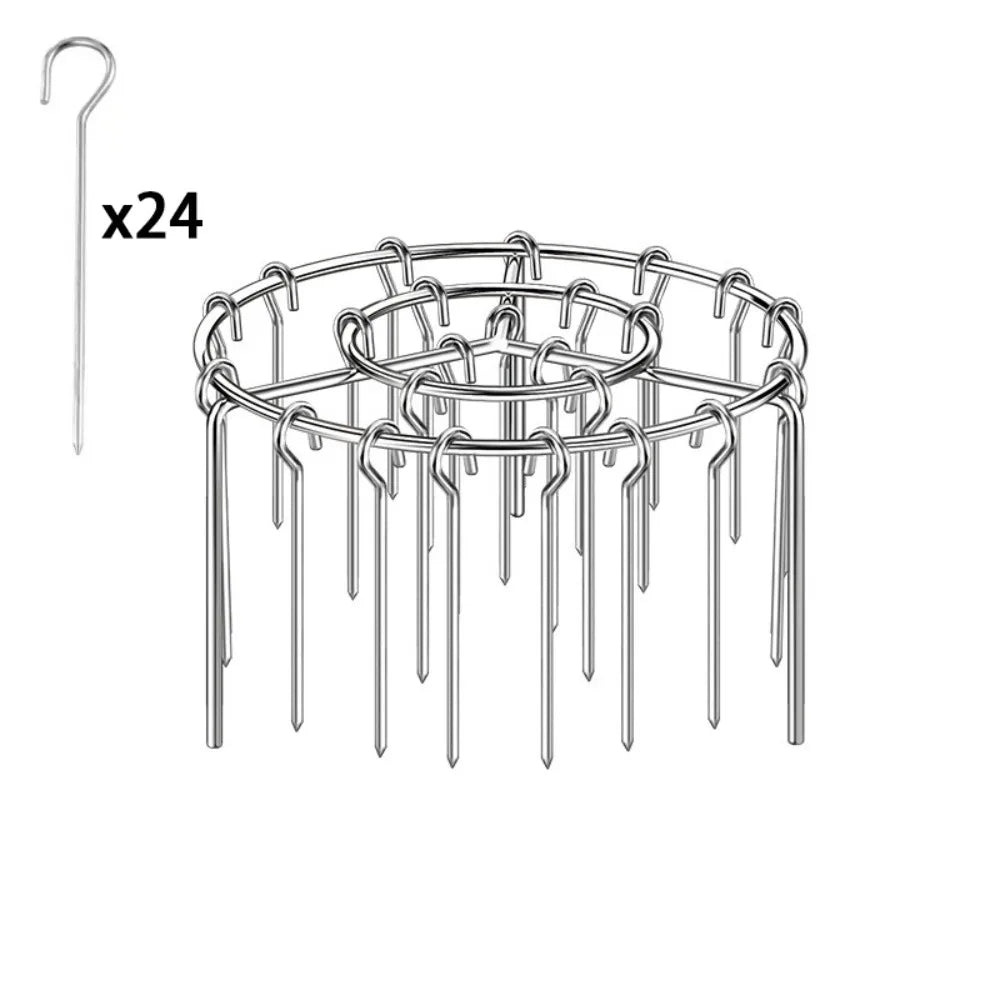 New Stainless Steel Air Fryer Grill Round with Grilled Skewers Barbecue Grill Hanging Skewers Rack for Home Kitchen Outdoor