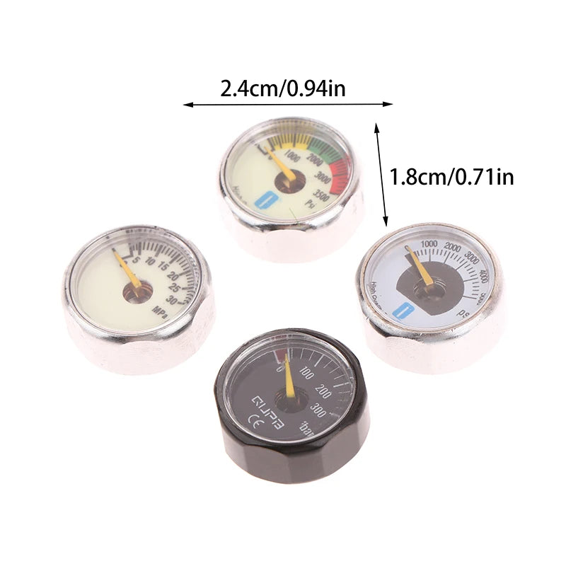 M10 M8 Air Mini Micro Pressure Gauge Manometer Thread 5MPA 10MPA 20MPA 30MPA 35MPA 40MPA 300BAR 3500PSI 5000PSI 6000PSI