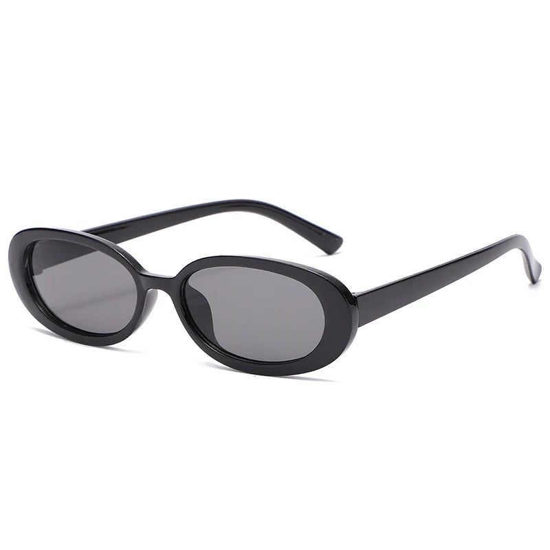 Hiking 2PCS Small Frame Oval Anti Light Glasses Classic Plastic Decorative Eyewear For Outdoor Travel Driving Seaside Holidays