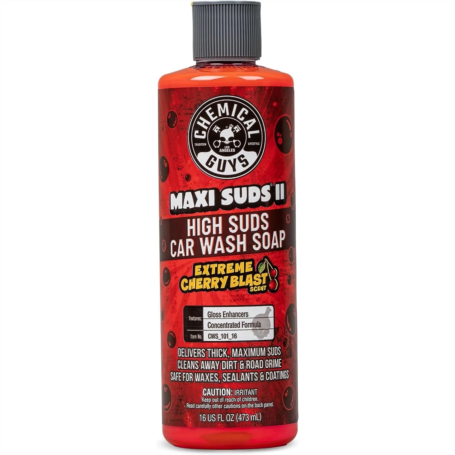 Foaming Car Wash Soap with Cherry Scent, 16 fl oz - Works with Foam Cannons, Guns & Bucket Washes for Cars, Trucks, Motorcycles