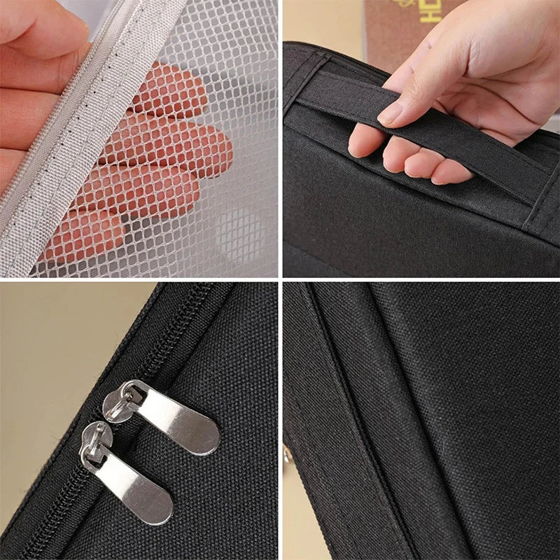 Multipurpose Large Capacity Oxford Cloth Vertical Cosmetic Bag,Travel Cosmetic Storage Bag,Portable,Waterproof,With compartments
