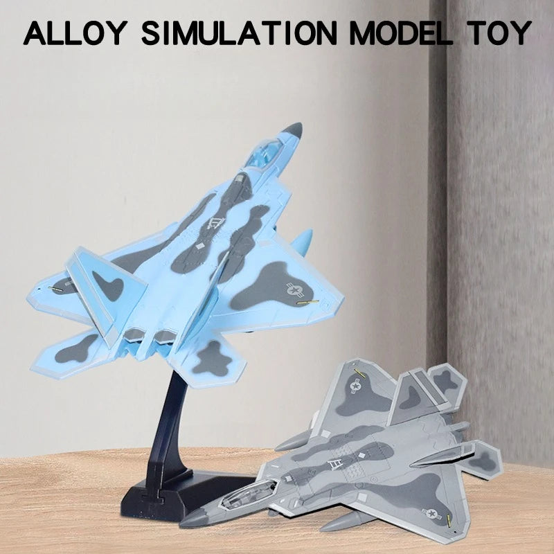 F22 Raptor Fighter Jet Alloy Fighter Aircraft Serie Soundlight Echo Military Metal Model Scenic Area Exhibition Gift