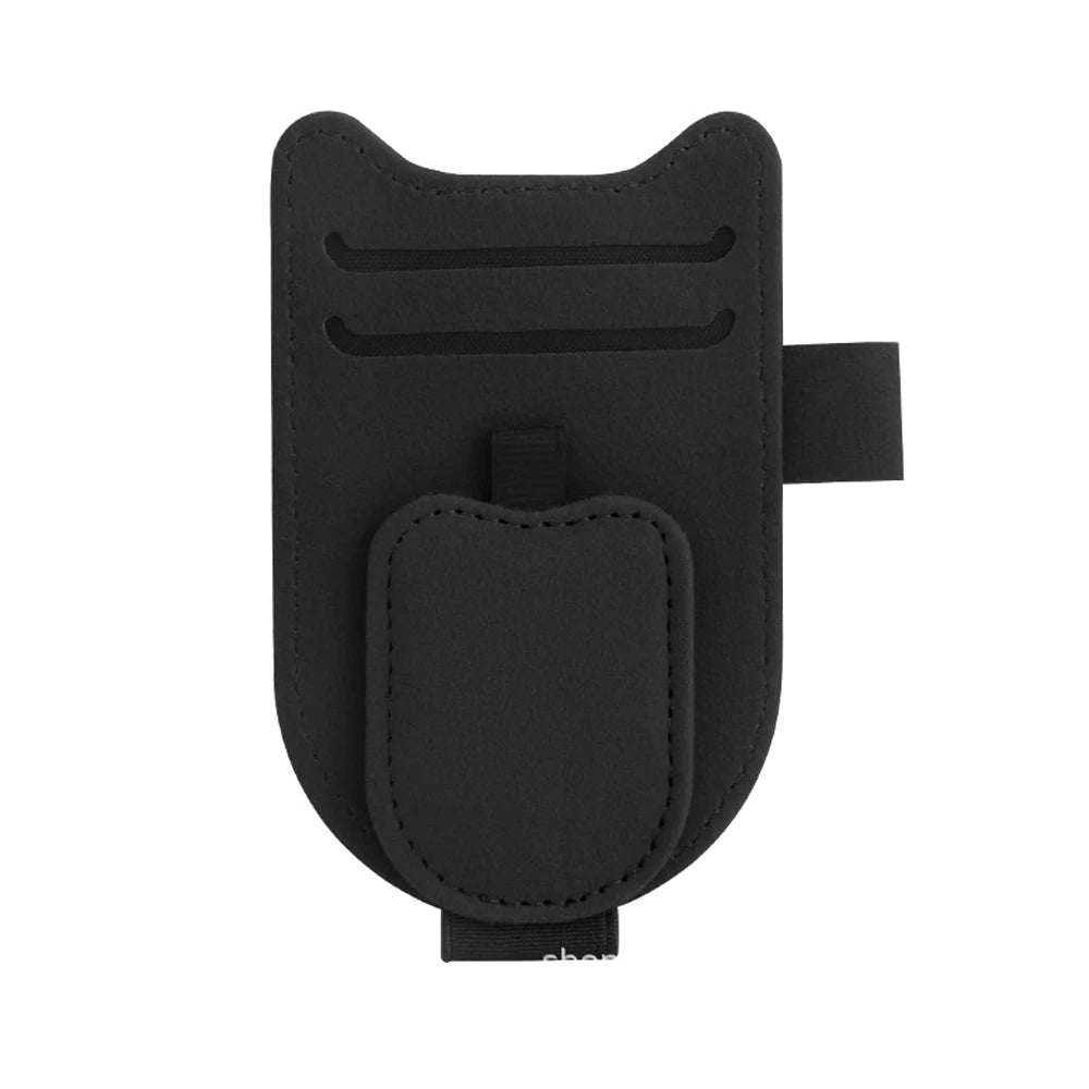 Magnetic Car Sunglasses Holder Sun Visor Glasses Clip PU Eyeglasses Hanger Portable Ticket Card Clip Auto Accessories